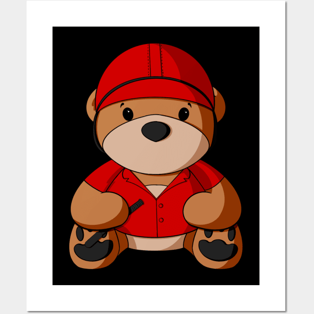 Jockey Teddy Bear Wall Art by Alisha Ober Designs